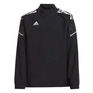 Womens Adidas Size M Condivo 21 Hybrid Track Top Pullover Socker Black White